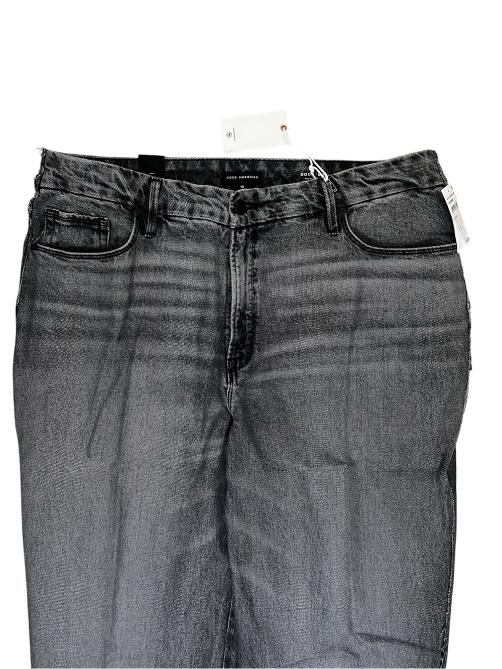 Good American Good 90s Relaxed Jeans Black Two Tone Baggy Mom Jean Size 15 NWT - Picture 4 of 11